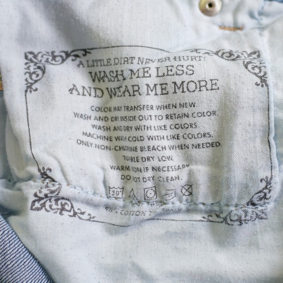 Charlotte Russe Skinny Boot Denim Jeans -6  29 / 33- Low Rise Whiskering - Picture 9 of 9